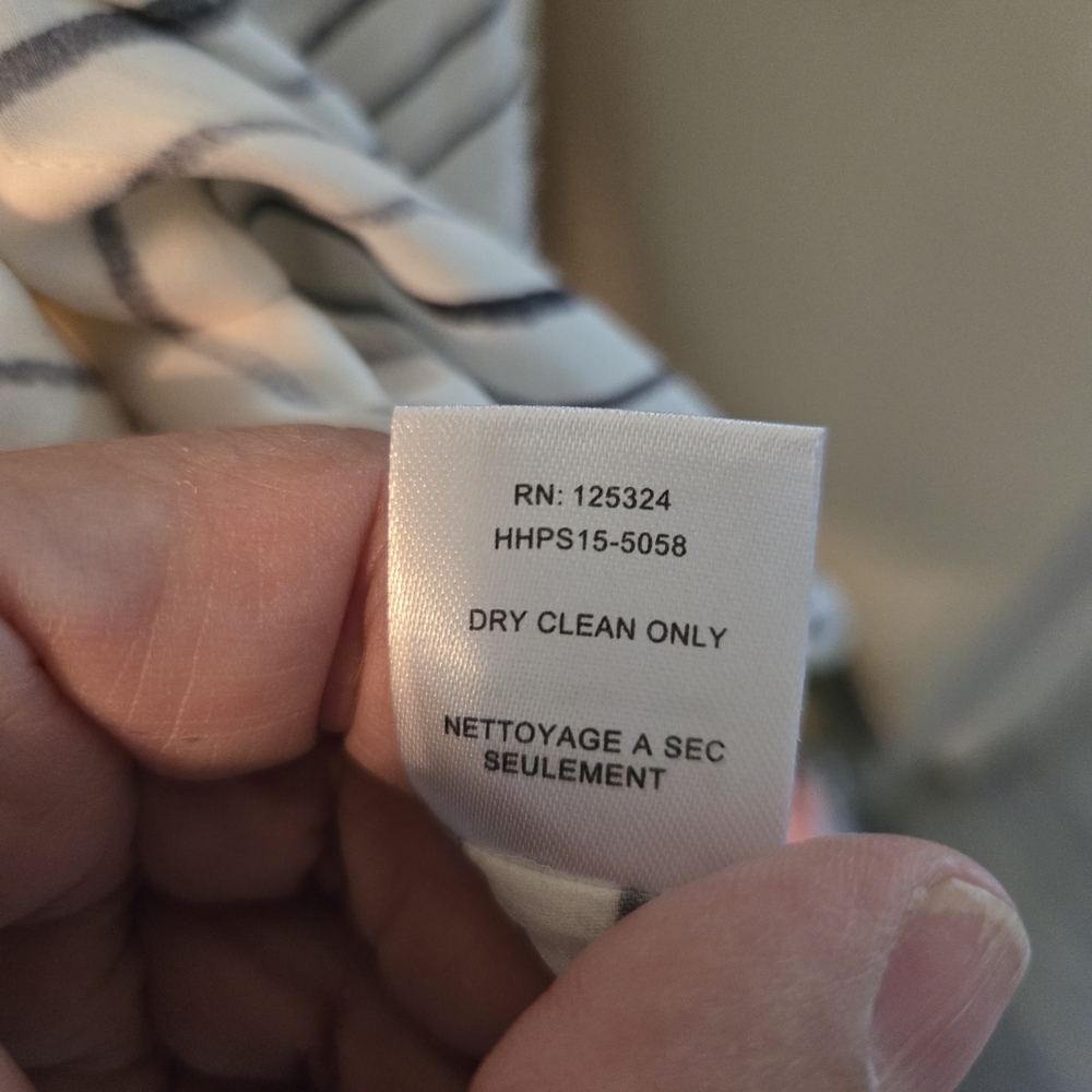 Black & White Stripe Silk Shirt - Picture 4 of 4
